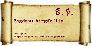 Bogdanu Virgília névjegykártya